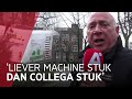 Veegwagen vast door inschattingsfout
