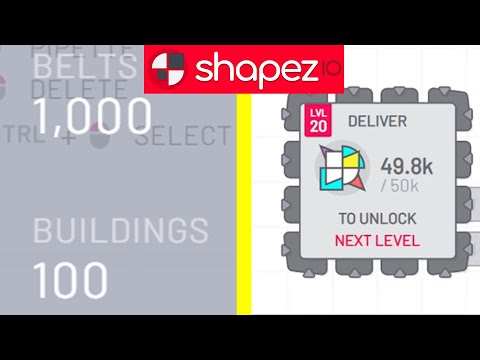 Shapez.io - Reaching Max Level 20 Base with Limited Resources (Shapez.io Challenge)