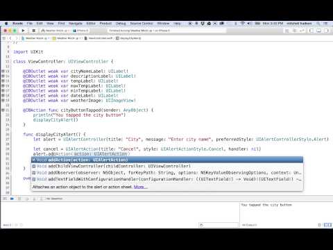 2   Xcode UIAlertController addAction