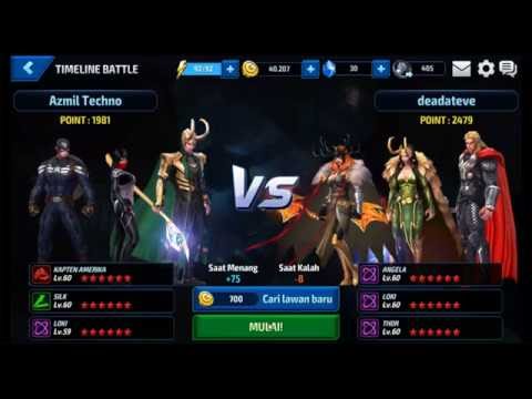 Marvel: Future Fight - Captain America beat Loki in "Timeline Battle"