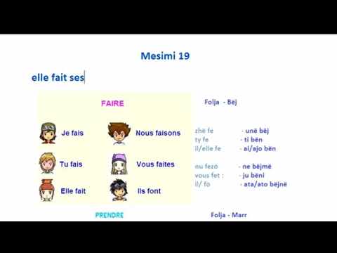 MESIMI 20/32  - FOLJA FAIRE, PRENDRE DHE VENDRE NE FRENGJISHT
