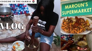 TRAVEL VLOG | COOKING IN AFRICA (THE GAMBIA 🇬🇲) SPEND THE DAY WITH ME AND MY FAMILY