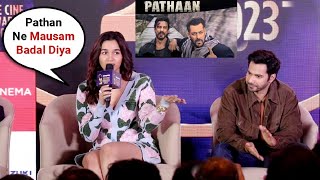 Alia Bhatt Admiring Reaction On Shahrukh Khan Pathan Success & Salman Khan MADNESS In Pathaan