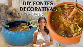 DIY Fontes decorativas + Bebedouro Gatos ( Pets )
