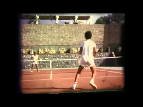 Lew Hoad at LH Tennis camp.Summer 1972 Mijas (Málaga)