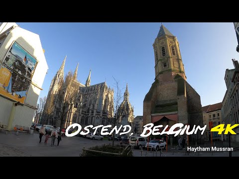 4k Walking Tour Ostend- The Belgian Coast جولة في الساحل البلجيكي مدينة اوستند