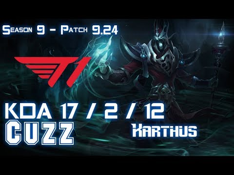 T1 Cuzz KARTHUS vs LEE SIN Jungle - Patch 9.24 KR Ranked