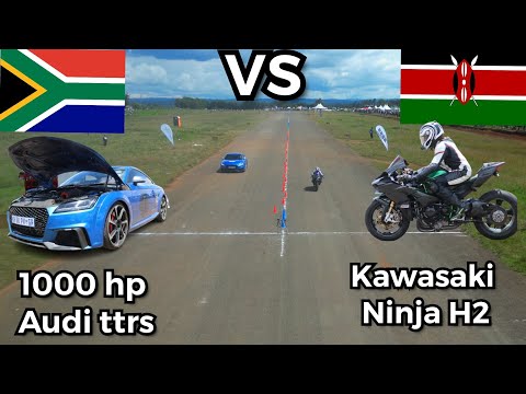 kawasaki ninja h2 vs 1000hp  Audi ttrs - Bossttrs vs @acidboykenya