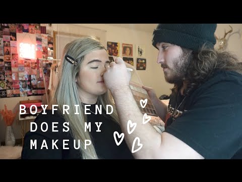boyfriend does my makeup!!