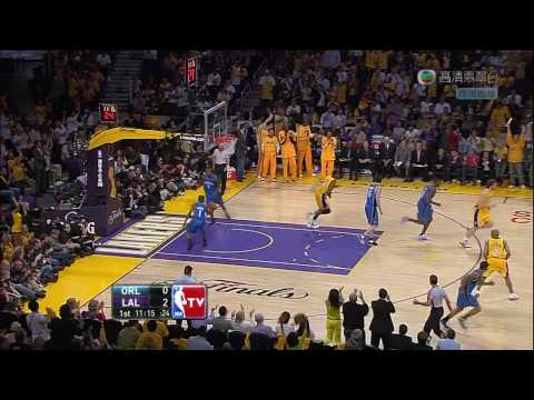 2009/6/05 Lakers vs Magic NBA Final Game 1 Bynum's performance (HD)