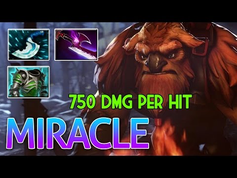 Intense Full Action Earthshaker by Miracle- 750DMG per hit Dota2 Gameplay
