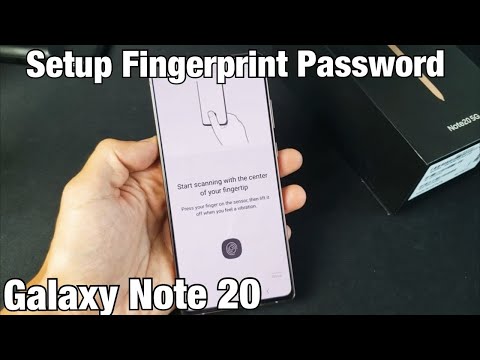 Galaxy Note 20: How to Setup Fingerprint Password