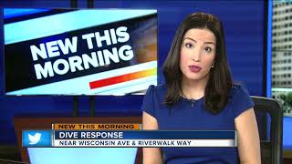 Divers rescue man who fell into Milwaukee River