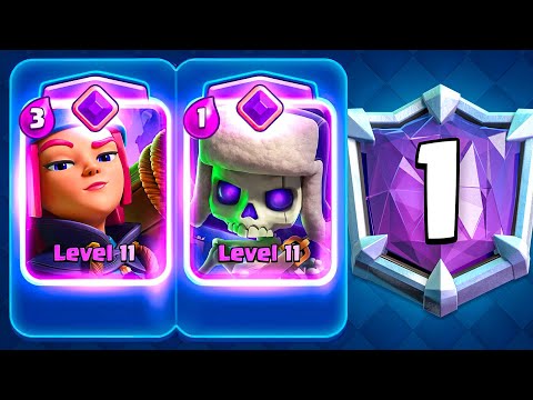 Becoming 1 in Global Double Evolution Tournament with 2.8 Elixir Hog Cycle Deck Clash Royale