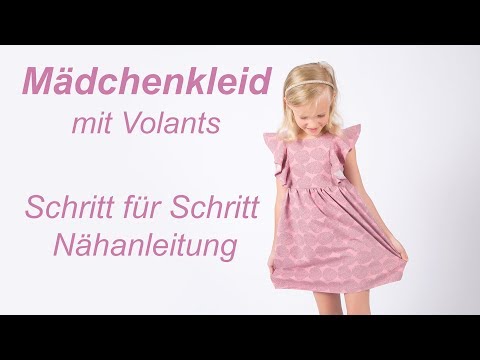 Mädchenkleid mit Volant - Schritt für Schritt - Nähanleitung