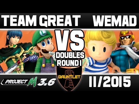 [PM 3.6]WeMad (Lucas/Captain Falcon/Lucario) VS Team GREAT(Luigi/Marth) | Gauntlet Round 1