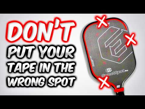 Part of a video titled Full Guide To Customizing Your Pickleball Paddle With Lead Tape ...
