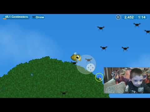 Giant bee eats the whole earth and moon-Tasty Planet Forever