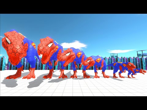 EVOLUTION OF SUPERMAN T-REX DEATH RUN - Animal Revolt Battle Simulator