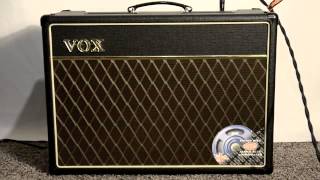 Video thumbnail for VOX AC 15 w. Blue Alnico Speakers w. St. Blues 61 South by Arne von Brill