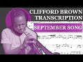 Clifford Brown - September Song (Bb) Transcription