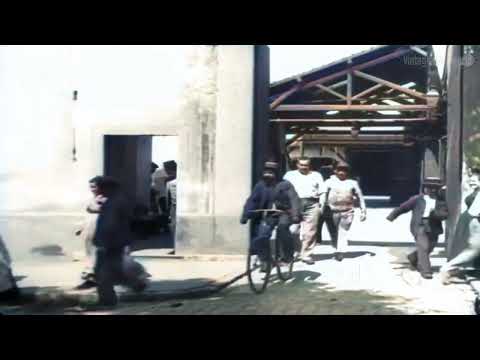 Workers Leaving The Lumiere Factory For Lunch 1895 | Al Color 4k 60fps Video | The Lumière Brothers