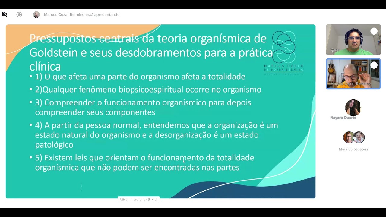 Aula 8 - Diferenças entre Auto Regulação Organísmica e Ajustamento Criativo