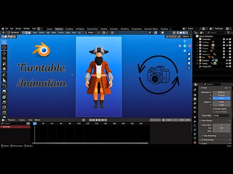 Blender Character Turntable Animation for Beginners #blender #tutorial