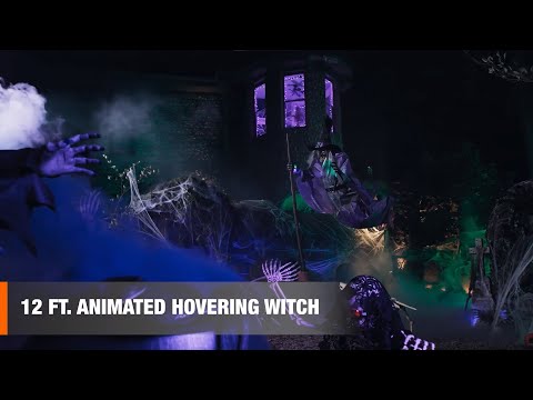 Home Depot Halloween 2022 - 12 ft Hovering Witch [Moonlit Magic]
