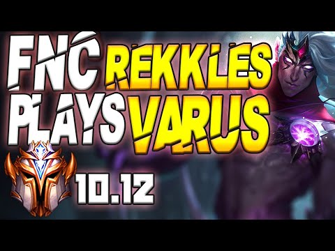 Fnatic Rekkles Plays Varus vs Ezreal Bottom Lane - 10.12