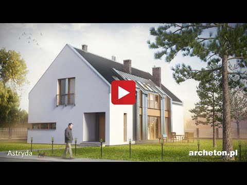 Projekt domu Astryda - archeton.pl - z poddaszem użytkowym 212,3 m2