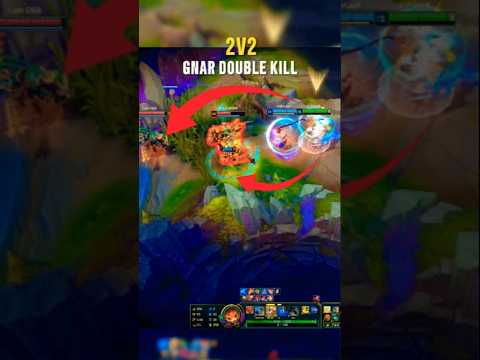 Gnar vs Wukong Top — 2v2 Gank Turned Double Kill #leagueoflegends #lol #2v2 #gnar #wukong