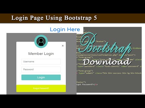 Login Form using HTML CSS BOOSTRAP 5 | Login Page in Bootstrap 5 step by step with source code