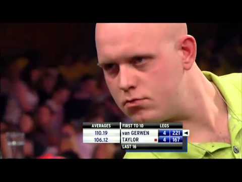 Taylor VS Van Gerwen Grand slam of darts 2012 Second Round
