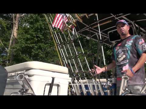 Striper Fishing Rod Holder set-up. Great for drifting, trolling, strolling, chunking. C.E. Smith
