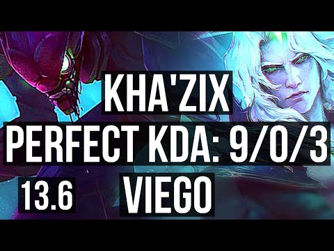 KHA'ZIX vs VIEGO (JNG) | 9/0/3, 68% winrate, Legendary, Rank 14 Kha | KR Master | 13.6