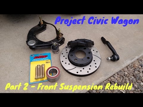How to Rebuild Front Suspension | DIY Removal & Replacement | 1991 Honda Civic Wagon