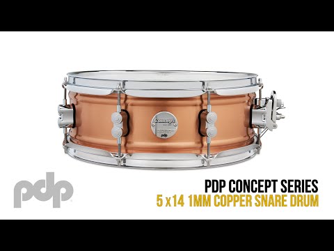 PDP Pacific PDSN0514NBCC Concept Series 5x14 Brushed Copper Snare Drum image 5