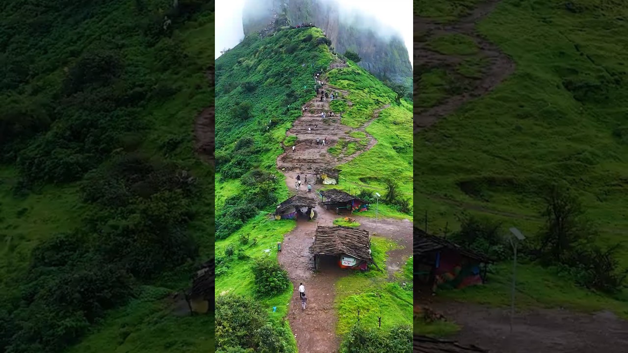 Would you climb here? #hariharfort #maharashtra #monsoon