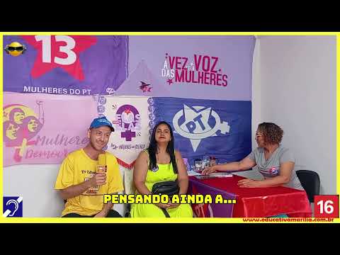 Tv Educativa a Epopéia de Marília S.P rumo à Cop 30 Belém do PARÁ PA. Professor Mestre em História Rafael Giovanetti Teixeira entrevista Jarlene Lima e Lourdinha Nascimento da Organização de Mulheres PT de Belém do Pará PA dia 06 de Novembro de 2.025 no Diretório do PT em Belém do Pará PA.