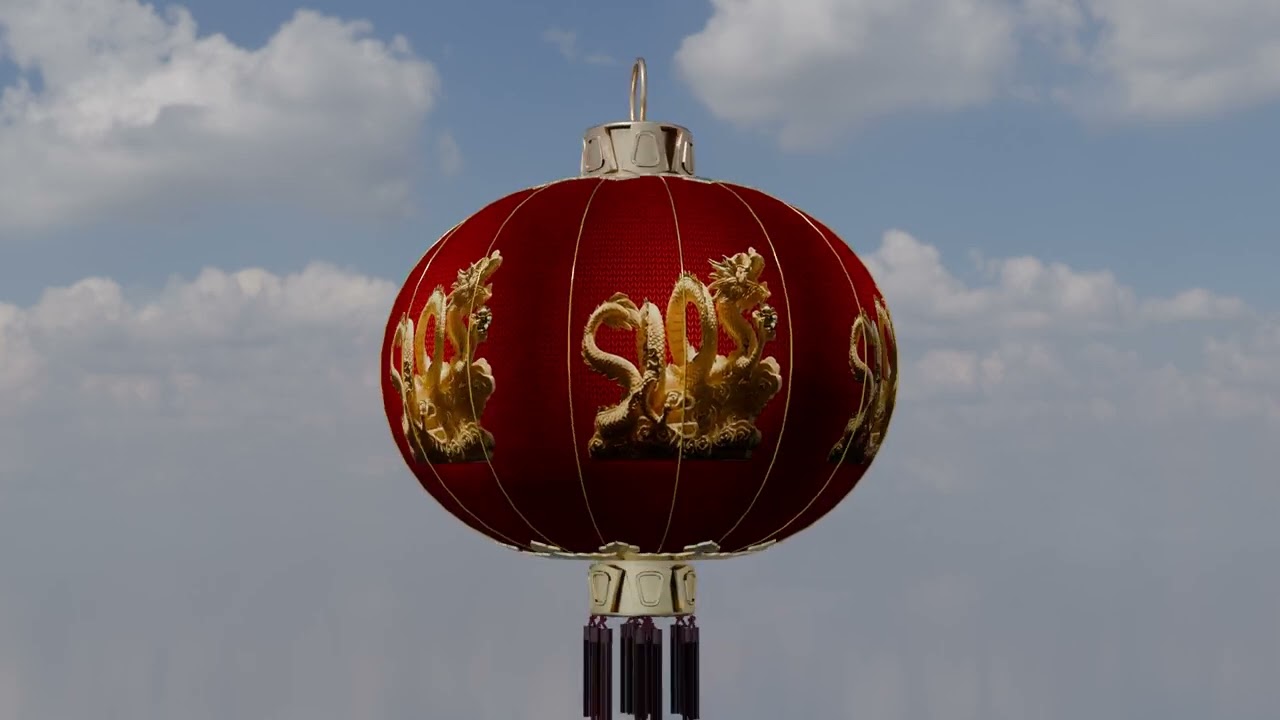 Chinese Red Lantern 3D Model