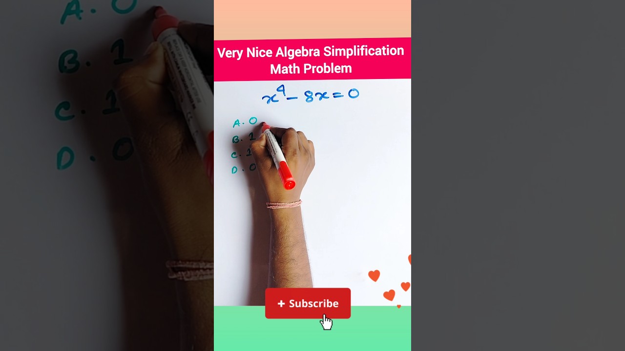 Very Nice Algebra Simplification Math Problem #shorts #maths #algebra #simplification #mathematics