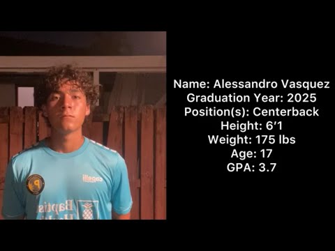 Alessandro Vasquez | 2025 | Center Back | 3.7 GPA | DAY 1 FIU ID Camp
