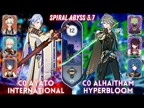 C0 Ayato International & C0 Alhaitham Hyperbloom | Spiral Abyss 3.7 Floor 12 - 9⭐