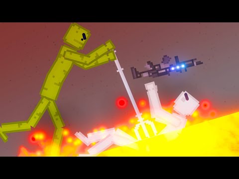 Melon Humans Fight People On Lava Map in People Playground