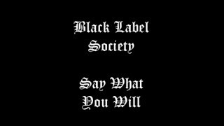 Black Label Society - Say What You Will Lyric Video