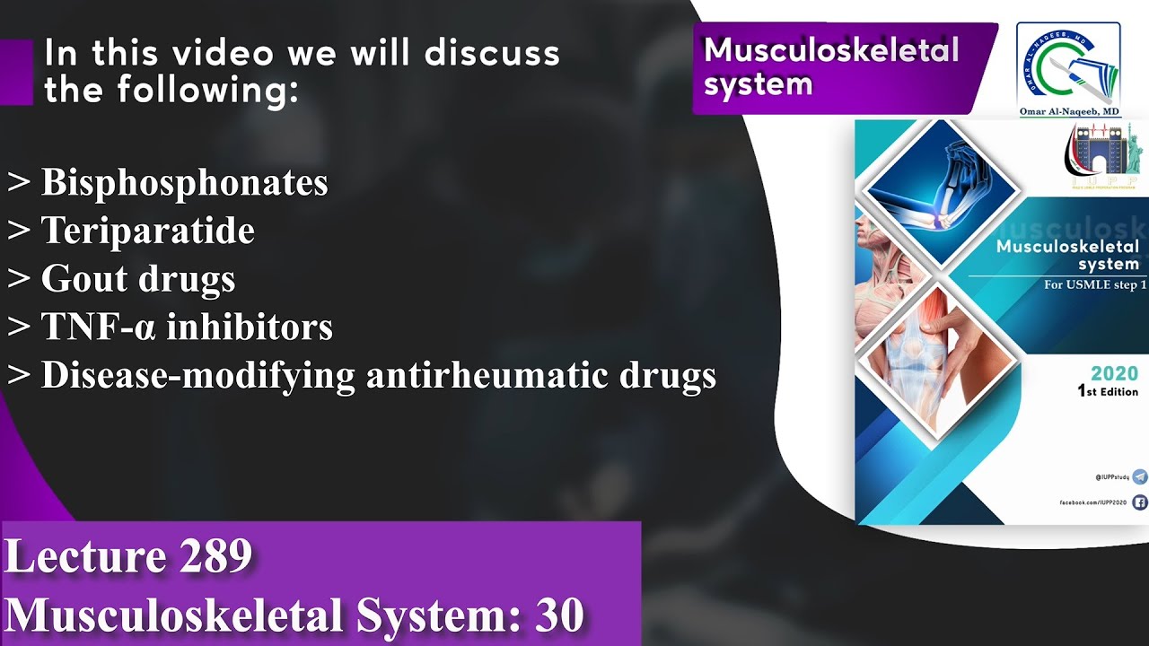 Bisphosphonates | Teriparatide | Probenecid | Allopurinol | Colchicine | Etanercept | Infliximab