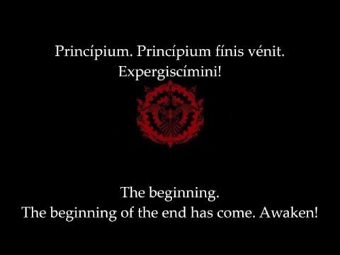 The Beginning of the End (Latin & English lyrics)