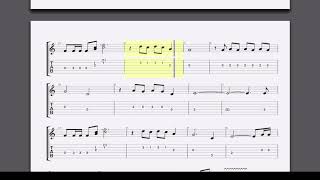 Geronimo by The Shadows, Guitar Lesson tab and score video with downloadable PDF and GP5 file