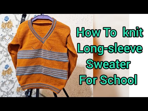 How To Knit Long-sleeve Sweater@knittingcatalogue3672